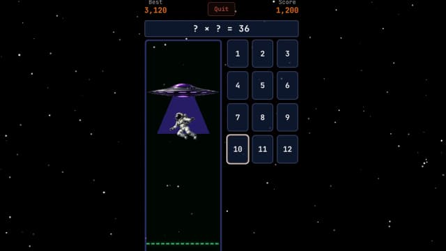 Space Race math game